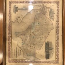 1860 Map of Georgetown an the city of Washington Issue #24 Framed picture