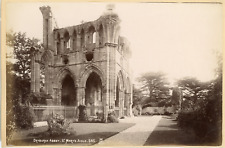 United Kingdom, Dryburgh Abbey. St. Mary's Aisle Vintage Albumen Print. Vi picture
