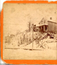 OLD HOUSE, Winter Scene, Unknown Location/Publisher--Stereoview Y72 picture