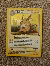 Raichu Fossil Set Holo Ultra Rare WOTC 14/62 Pokemon Card picture