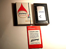 Vintage 1972 Univac Chrome Zippo Slimline Lighter with Mint Box & Papers $75  picture
