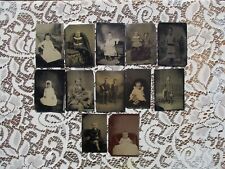 Antique Tintype Lot of 12 Images of Children and Infants picture