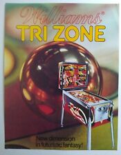 Tri Zone Pinball FLYER Original 1978 Space Age  Vintage Art Retro Promo picture