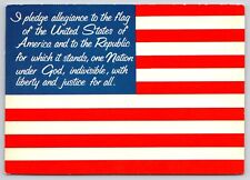 The Pledge of Allegiance US Flag Patriotic Postcard UNP 6x4 picture