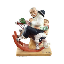 Danbury Mint Norman Rockwell Gramps At The Reins Porcelain Figurine Hand Crafted picture