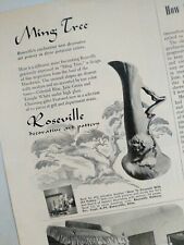 Vintage ROSEVILLE DECORATIVE ART POTTERY MING TREE VASE Orig Magazine Ad 1949 picture