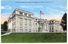 Iowa City IA Natural Science Building University of Iowa Vintage Linen Postcard picture