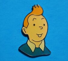TINTIN - REPORTER - HEAD - FACE - VINTAGE HERGE LAPEL PIN - PINBACK - HAT PIN picture