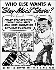 1945 U.S. Navy Sailor Lifebuoy Shaving Cream vintage art print ad adL56 picture
