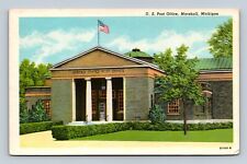 Marshall MI, US Post Office, Michigan Vintage Postcard picture