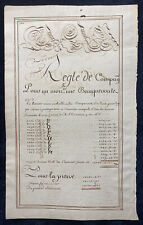 Antique Early 1700's Ornate French Mathematics Eexercise. Original Coloring picture