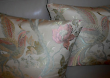 Beacon Hill pillow covers Magic Flute woven floral birds lampas new PAIR Set#2 picture
