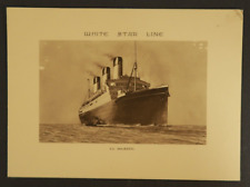 S.S. Majestic White Star Line 1928 Abstract of Log Card Steamship Royal Mail Shi picture