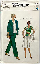 1990s Vogue Sewing Pattern 8235 Womens Jacket Top Pants Skirt Size 18-22 12070 picture