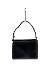GUCCI GG Authentic Old Gucci Handbag Leather Navy S0663 picture