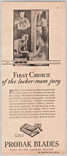 1931 Probak Blades For Gillette & Probak Razors Gaisman Process Vintage Print Ad picture
