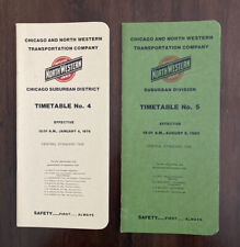 Chicago and North Western Lot of (2) 1/4/76, 8/2/80 Employee Timetables-Suburban picture