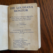 THE LOUISIANA MONITOR of the Degrees of Entered Apprentice MASONIC TXT 1954 LTHR picture