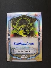 2022 Topps Finest Star Wars Kathleen Gati as Old Daka Refractor Auto  picture