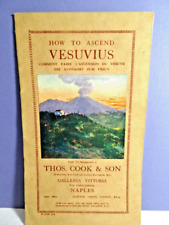 Travel Brochure Thos. Cook & Son HOW TO ASCEND VESUVIUS (1926) Italy Naples picture