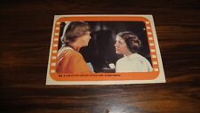Vintage 1977 Topps Star Wars Stickers Card #54 Leia Wishes Luke Good Luck picture