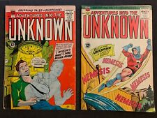 Adventures into the Unknown 142 GD, 154 GD-VG (2) -- 1st Nemesis App. 1963/64 picture