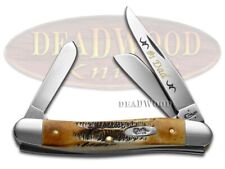 Case xx No. 1 Dad Med Stockman Knife 6.5 Bone Stag 1/500 Stainless Pocket Knives picture