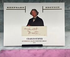 2023 Keepsake Edition Authentic Hand-Written Relic 1/1 CHARLES SUMNER Rare picture