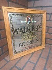 Vintage Walker's Deluxe Bourbon 16x16 mirror bar sign picture