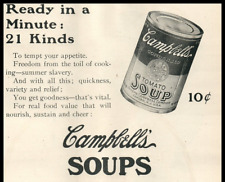 1907 Campbells Soup Celery for Nerves Mutton for Invalid Bouillon for All 8657 picture