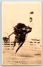 RPPC Postcard Western Rodeo Cowboys Smoky Branch on Glass Eye 1921 Real Photo picture