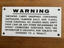 1940s Warning Vintage Porcelain Sign Unique Excellent Condition AAA+++ picture