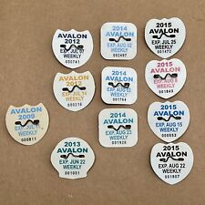(11) AVALON NJ Weekly Beach Tags/Badge LOT 2009-2015 / Vintage New Jersey Shore picture