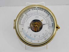 Schatz Brass Ship's Holosteric Compensated Barometer Thermometer  picture