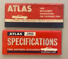 Original 1958 & 1962 Atlas Tire Specifications Catalogs Estate Finds picture