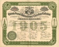 Twenty-Second International Christian Endeavor Convention - Stock Certificate -  picture