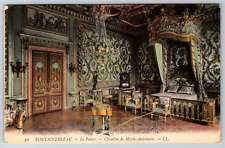 c1910s Fontainbleau Le Palais Chambre De Marie-Antoinette Antique Postcard picture