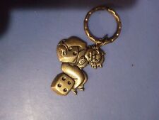 Vintage Claridge Casino Hotel Man And Dice  Metal Keychain picture