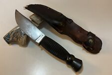 UNION CUTLERY CO. OLEAN N.Y. KNIFE WITH THISTLE TOP HANDLE & KAMPER SHEATH picture