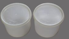 2 Tupperware Round Sheer Tupper Seal Storage Container Canister 250-18 with Lid picture