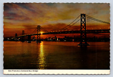 Vintage Postcard San Francisco Oakland Bay Bridge California picture