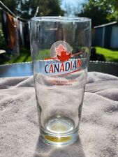 RARE VTG Molson Canadian 16OZ Glass  Loonie on bottom of glass GUC picture