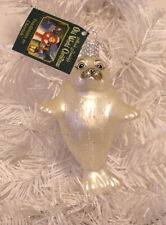 ARCTIC SEAL PUP - OLD WORLD CHRISTMAS - BLOWN GLASS ORNAMENT NEW W/TAG picture