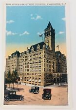 Vintage Washington D.C. Post Office Department Building Postcard Model T Cars  picture
