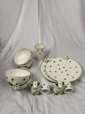 Schmid Bros Frog Dinnerware Set Plates Bowls Cup Napkin Holders Vintage Japanese picture