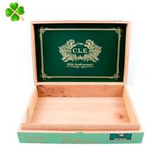 C.L.E. 25th Anniversary 50 x 5 Empty Wood Cigar Box 8.75