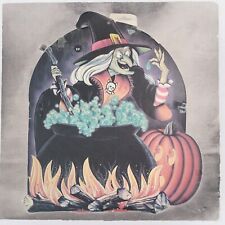 1983 The Beistle Co. Witch Cauldron Halloween Die Cut Double Sided Vintage picture