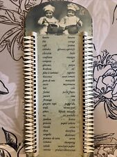 Vintage French Kitchen Grocery Metal Shopping List w/ Flip Pointers 16.5” Tall picture
