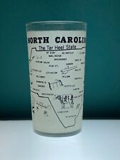 Vintage NORTH CAROLINA State Souvenir Frosted Glass, Black picture