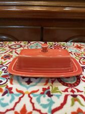 Fiesta Covered Butter Dish Persimmon Small Excellent Retired picture